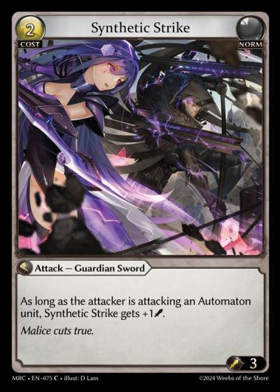 Synthetic Strike MRC-EN-075-Foil-Common (C) - Mercurial Heart - Grand Archive Card