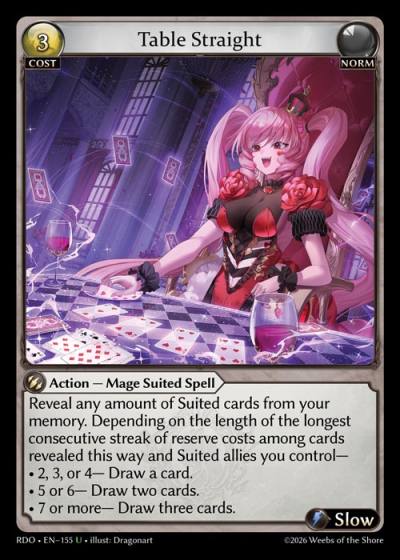 Table Straight RDO-EN-155-Foil-Uncommon (U) - Radiant Origins - Grand Archive Card