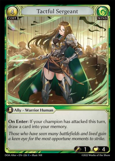 Tactful Sergeant DOA Alter-EN-226-Normal-Rare (R) - Dawn of Ashes Alter Edition - Grand Archive Card