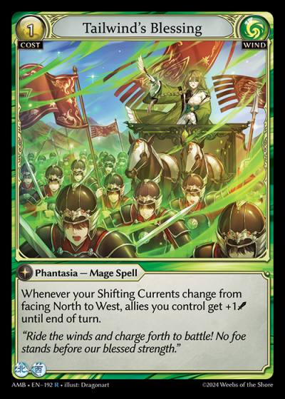 Tailwind's Blessing AMB-EN-192-Normal-Rare (R) - Mortal Ambition - Grand Archive Card
