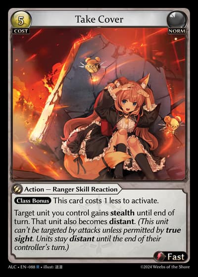 Take Cover ALC-EN-088-Foil-Rare (R) - Alchemical Revolution - Grand Archive Card