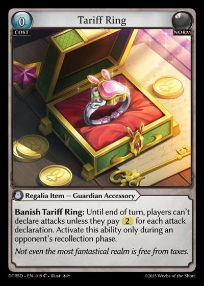 Tariff Ring DTRSD-EN-019-Normal-Common (C) - Distorted Reflections Starter Decks - Grand Archive Card