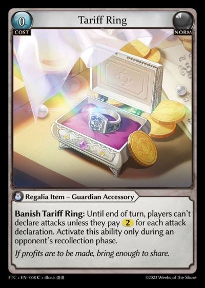 Tariff Ring FTC-EN-008-Normal-Common (C) - Fractured Crown - Grand Archive Card