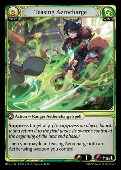 Teasing Aerocharge DTR-EN-190-Foil-Rare (R) - Distorted Reflections - Grand Archive Card