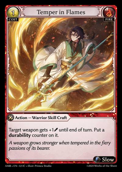 Temper in Flames AMB-EN-123-Normal-Common (C) - Mortal Ambition - Grand Archive Card