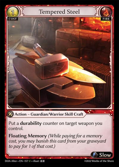 Tempered Steel DOA Alter-EN-157-Foil-Uncommon (U) - Dawn of Ashes Alter Edition - Grand Archive Card
