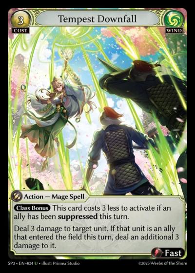 Tempest Downfall SP3-EN-024-Normal-Uncommon (U) - Supporter Pack 3 - Grand Archive Card