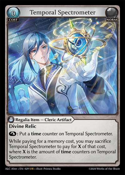 Temporal Spectrometer ALC Alter-EN-029-Foil-Ultra Rare (UR) - Alchemical Revolution Alter Edition - Grand Archive Card