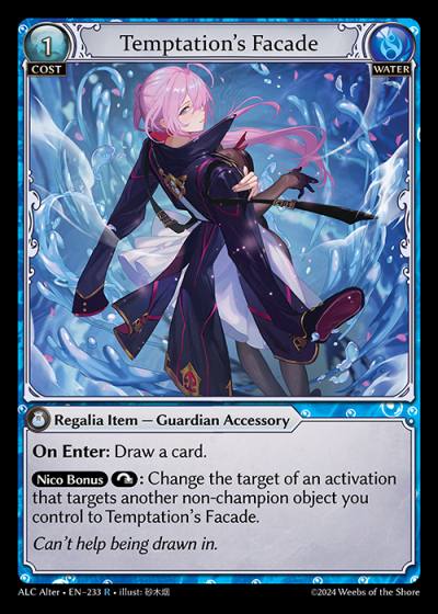 Temptation's Facade ALC Alter-EN-233-Normal-Rare (R) - Alchemical Revolution Alter Edition - Grand Archive Card