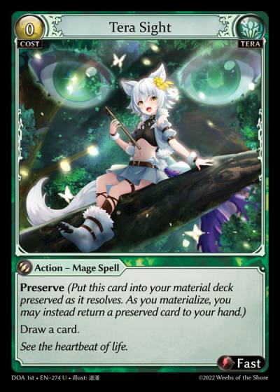 Tera Sight DOA 1st-EN-274-Normal-Uncommon (U) - Dawn of Ashes First Edition - Grand Archive Card