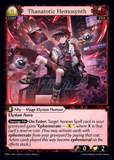 Thanatotic Hemosynth PRD-EN-234-Foil-Rare (R) - .asphodel/paradise - Grand Archive Card