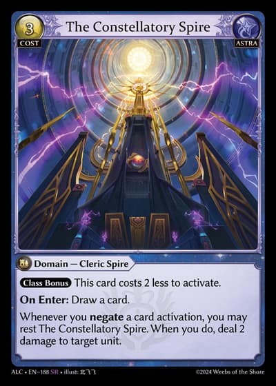 The Constellatory Spire ALC-EN-188-Foil-Super Rare (SR) - Alchemical Revolution - Grand Archive Card