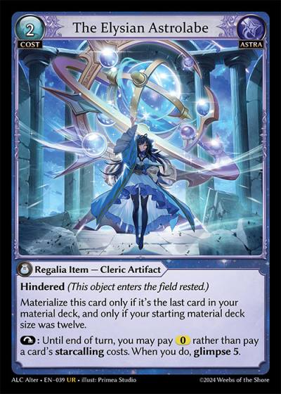 The Elysian Astrolabe ALC Alter-EN-039-Foil-Ultra Rare (UR) - Alchemical Revolution Alter Edition - Grand Archive Card