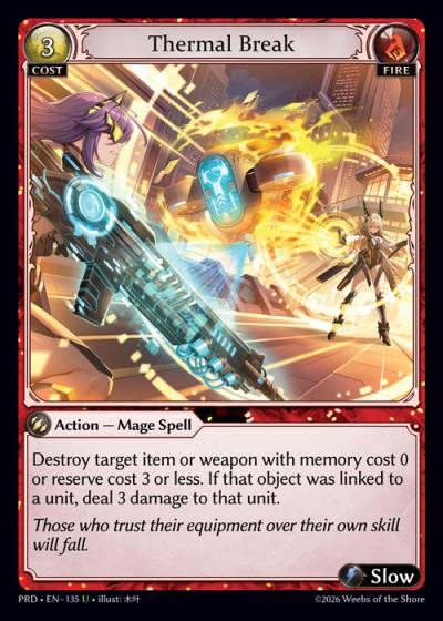 Thermal Break PRD-EN-135-Foil-Uncommon (U) - .asphodel/paradise - Grand Archive Card