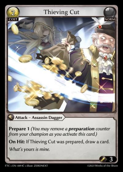 Thieving Cut FTC-EN-049-Foil-Common (C) - Fractured Crown - Grand Archive Card