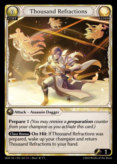 Thousand Refractions DOA 1st-EN-263-Normal-Super Rare (SR) - Dawn of Ashes First Edition - Grand Archive Card