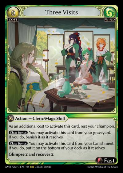 Three Visits AMB Alter-EN-194-Normal-Ultra Rare (UR) - Mortal Ambition Alter Edition - Grand Archive Card