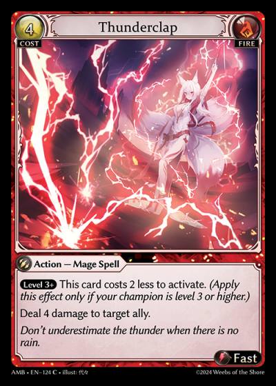 Thunderclap AMB-EN-124-Normal-Common (C) - Mortal Ambition - Grand Archive Card