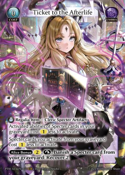Ticket to the Afterlife PTM 1st-EN-027-Foil-Ultra Rare (UR) - Phantom Monarchs First Edition - Grand Archive Card