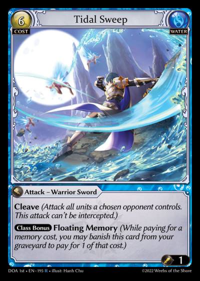 Tidal Sweep DOA 1st-EN-195-Normal-Rare (R) - Dawn of Ashes First Edition - Grand Archive Card
