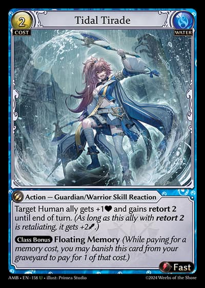 Tidal Tirade AMB-EN-158-Foil-Uncommon (U) - Mortal Ambition - Grand Archive Card