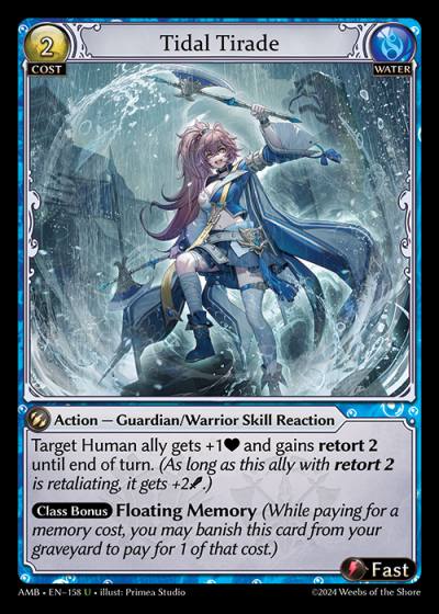 Tidal Tirade AMB-EN-158-Normal-Uncommon (U) - Mortal Ambition - Grand Archive Card