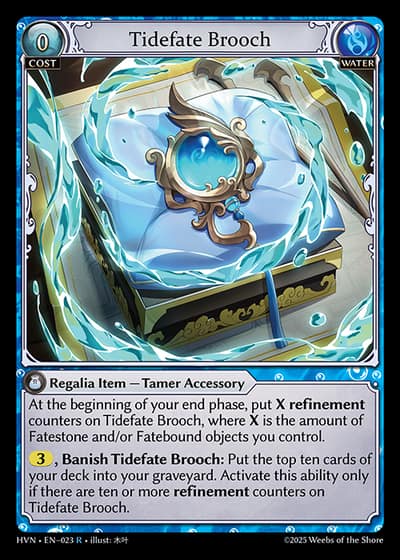 Tidefate Brooch HVN-EN-023-Foil-Rare (R) - Abyssal Heaven - Grand Archive Card