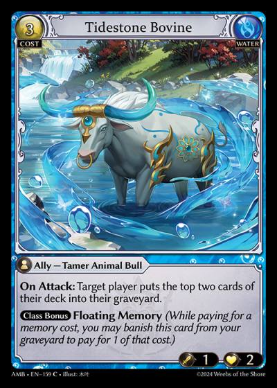Tidestone Bovine AMB-EN-159-Normal-Common (C) - Mortal Ambition - Grand Archive Card