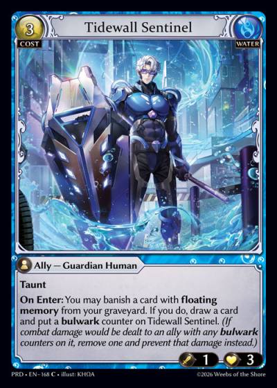 Tidewall Sentinel PRD-EN-168-Foil-Common (C) - .asphodel/paradise - Grand Archive Card