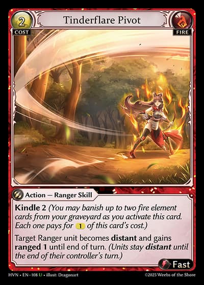 Tinderflare Pivot HVN-EN-108-Foil-Uncommon (U) - Abyssal Heaven - Grand Archive Card