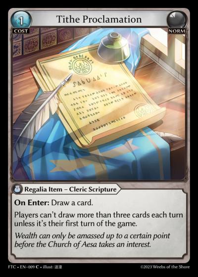 Tithe Proclamation FTC-EN-009-Normal-Common (C) - Fractured Crown - Grand Archive Card