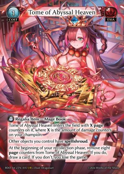 Tome of Abyssal Heaven RDO 1st-EN-035-Foil-Ultra Rare (UR) - Radiant Origins First Edition - Grand Archive Card