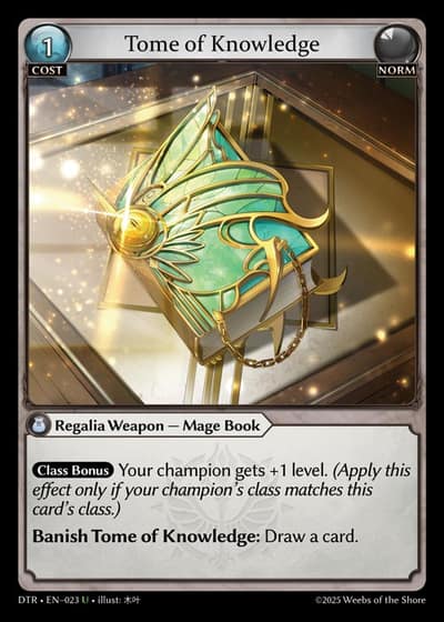 Tome of Knowledge DTR-EN-023-Foil-Uncommon (U) - Distorted Reflections - Grand Archive Card