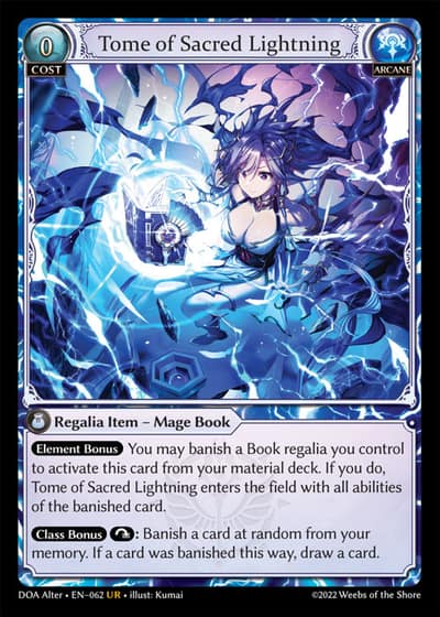 Tome of Sacred Lightning DOA Alter-EN-062-Foil-Ultra Rare (UR) - Dawn of Ashes Alter Edition - Grand Archive Card
