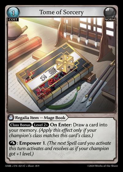 Tome of Sorcery AMB-EN-021-Foil-Common (C) - Mortal Ambition - Grand Archive Card