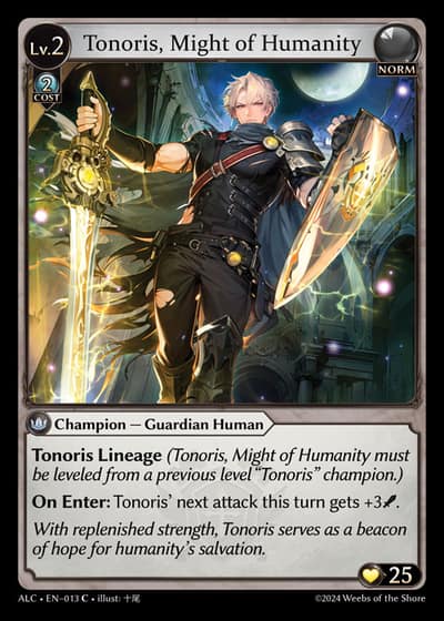 Tonoris, Might of Humanity ALC-EN-013-Foil-Common (C) - Alchemical Revolution - Grand Archive Card