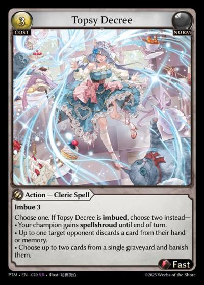 Topsy Decree PTM-EN-070-Foil-Super Rare (SR) - Phantom Monarchs - Grand Archive Card