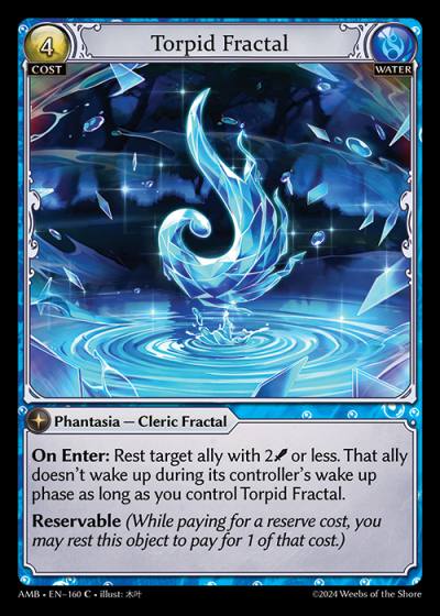 Torpid Fractal AMB-EN-160-Normal-Common (C) - Mortal Ambition - Grand Archive Card