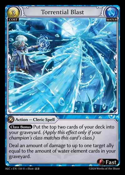 Torrential Blast ALC-EN-150-Foil-Rare (R) - Alchemical Revolution - Grand Archive Card