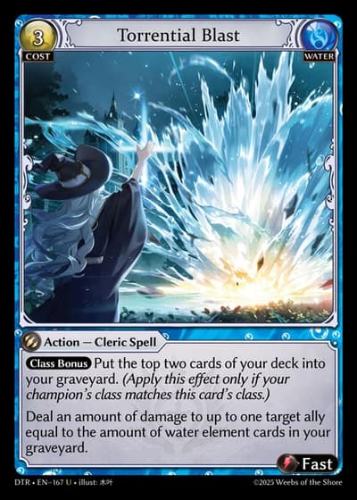 Torrential Blast DTR-EN-167-Foil-Uncommon (U) - Distorted Reflections - Grand Archive Card