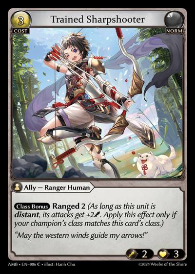 Trained Sharpshooter AMB-EN-086-Normal-Common (C) - Mortal Ambition - Grand Archive Card