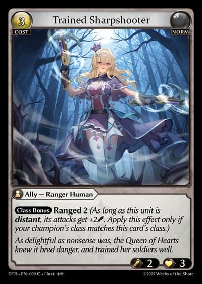 Trained Sharpshooter DTR-EN-099-Foil-Common (C) - Distorted Reflections - Grand Archive Card
