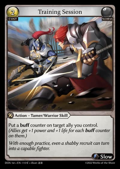 Training Session DOA 1st-EN-113-Foil-Common (C) - Dawn of Ashes First Edition - Grand Archive Card