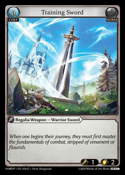 Training Sword AMBDP-EN-026-Normal-Common (C) - Mortal Ambition Draft Pack - Grand Archive Card