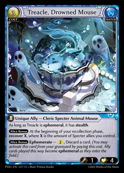 Treacle, Drowned Mouse PTM-EN-127-Foil-Super Rare (SR) - Phantom Monarchs - Grand Archive Card