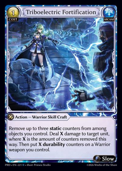Triboelectric Fortification PRD-EN-221-Foil-Rare (R) - .asphodel/paradise - Grand Archive Card