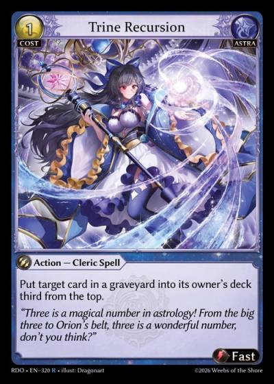 Trine Recursion RDO-EN-320-Foil-Rare (R) - Radiant Origins - Grand Archive Card