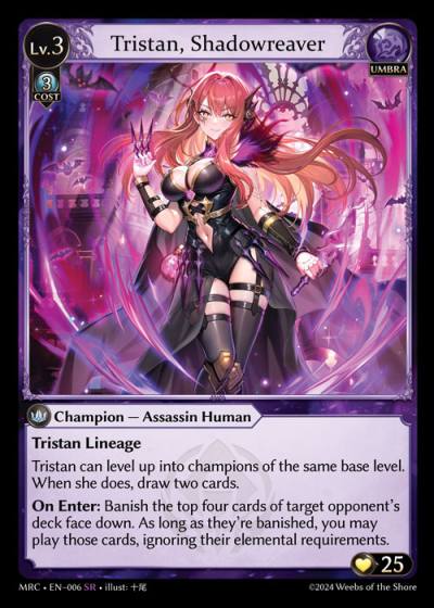 Tristan, Shadowreaver MRC-EN-006-Foil-Super Rare (SR) - Mercurial Heart - Grand Archive Card