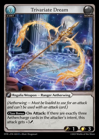 Trivariate Dream DTR-EN-024-Foil-Rare (R) - Distorted Reflections - Grand Archive Card