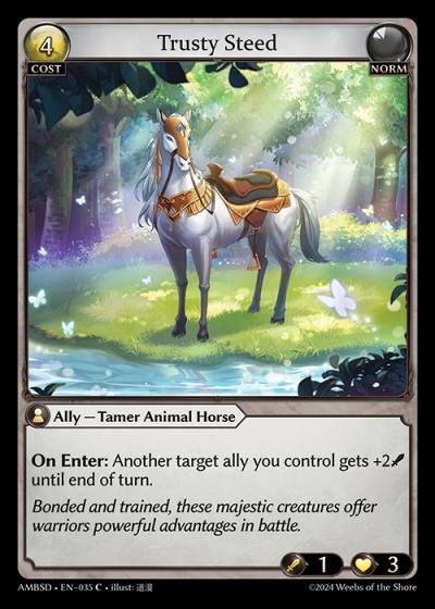Trusty Steed AMBSD-EN-035-Normal-Common (C) - Mortal Ambition Starter Decks - Grand Archive Card